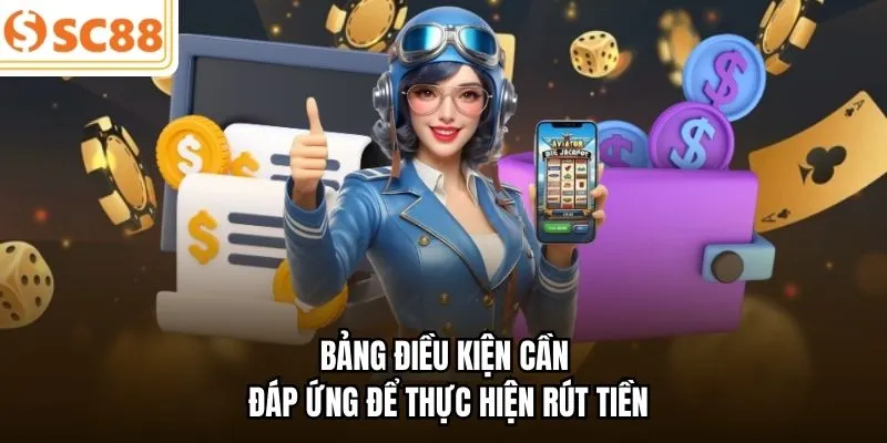 Bảng điều kiện cần đáp ứng để thực hiện rút tiền