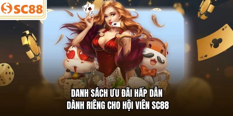 Danh sách ưu đãi hấp dẫn dành riêng cho hội viên SC88