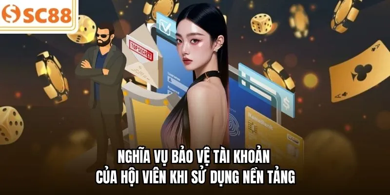 Nghĩa vụ bảo vệ tài khoản của hội viên khi sử dụng nền tảng