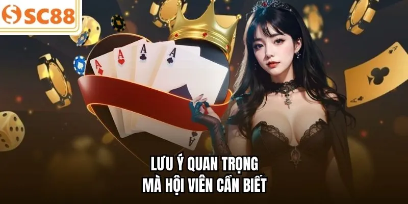 Lưu ý quan trọng mà hội viên cần biết 